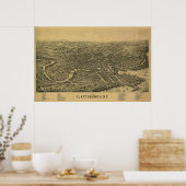 プラッツバーグNY、1899年:旧プリント ポスター (キッチン)