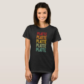 プラットカウンティミズーリインボー文字 Tシャツ (正面フル)