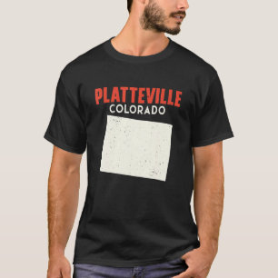 プラットテビルコロラドUSA州アメリカトラベルコロ Tシャツ