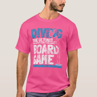 プラットフォームダイバーゲームボードスプリングボードダイビング Tシャツ