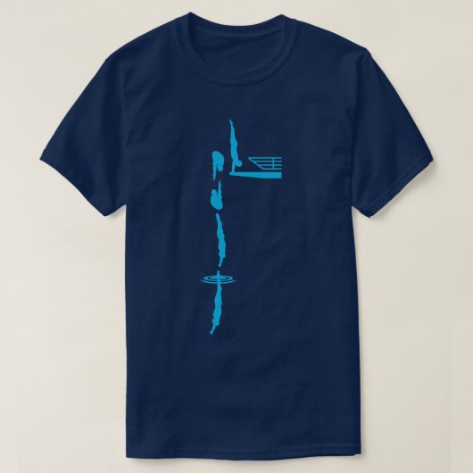 プラットフォームダイビング競技選手アート Tシャツ (デザイン正面)
