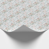 プラットプスキュートベビーパステルウォーターカラーパターン ラッピングペーパー (角)
