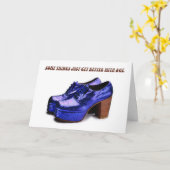 プラットホームはバースデー・カードに蹄鉄を打ちます カード (黄色い花)