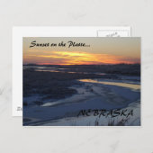 プラットポストカードでの夕日 ポストカード (正面/裏面)