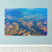 プラットランドトラクトキャンバスアートの空中表示 キャンバスプリント (インサイチュ (ウッドフロア))