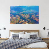 プラットランドトラクトキャンバスアートの空中表示 キャンバスプリント (インサイチュ (寝室))