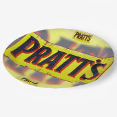 プラット、ヴィンテージエナメルのサイン。 ペーパープレート (アングル)