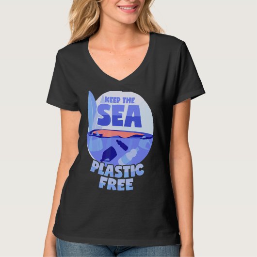 プラッ保護ク汚染による海洋 Tシャツ (正面)