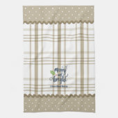 プラッ素朴ドとメリー明るいクリスマス キッチンタオル (縦)