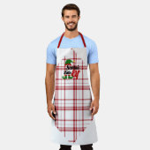 プラッ赤と白ドサンタズリトル小妖精や小人 エプロン (着用した状態)