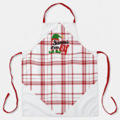 プラッ赤と白ドサンタズリトル小妖精や小人 エプロン (正面)