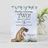 プラティプス誕生日招待状 招待状 (スタンド正面)