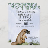 プラティプス誕生日招待状 招待状 (正面/裏面)