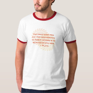 プラトンの引用文のTシャツ Tシャツ