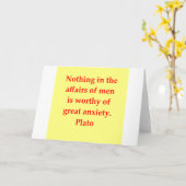 プラトンの素晴らしい引用文 カード (黄色い花)