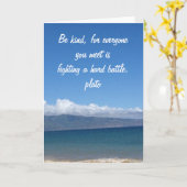 プラトンは親切な引用文の挨拶状のビーチの海の水です カード (黄色い花)