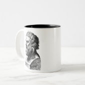 プラトンバストプラトン哲学イラストレーション ツートーンマグカップ (正面左)