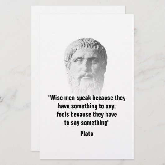 プラトン別引用文用の新規テンプレート 便箋 (正面/裏面)