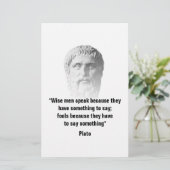 プラトン別引用文用の新規テンプレート 便箋 (スタンド正面)