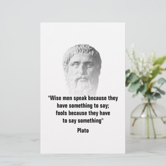 プラトン別引用文用の新規テンプレート 便箋 (スタンド正面)