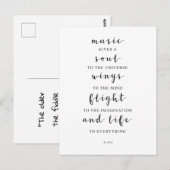 プラトーの名言：音楽は宇宙に魂を与える ポストカード (正面/裏面)