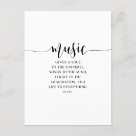プラトーの名言：音楽は宇宙に魂を与える ポストカード