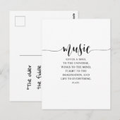 プラトーの名言：音楽は宇宙に魂を与える ポストカード (正面/裏面)