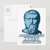 プラトー: 良い決断は知識に基づく ポストカード (正面/裏面)