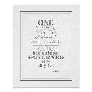 プラト引用文 – あなたの下位の者に支配 フォトプリント           