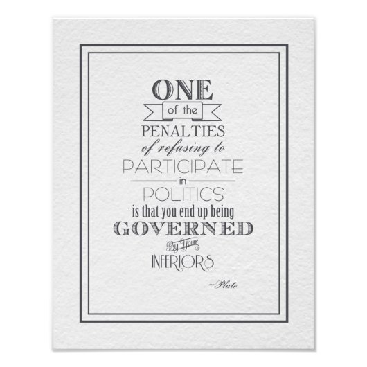 プラト引用文 – あなたの下位の者に支配 フォトプリント (正面)