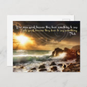 プラト感動的引用文「賢い話人」 ポストカード (正面/裏面)