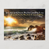 プラト感動的引用文「賢い話人」 ポストカード (正面)