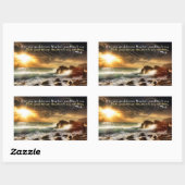 プラト感動的引用文「賢い話人」 長方形シール (シート)