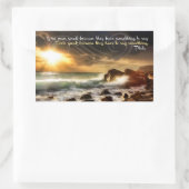 プラト感動的引用文「賢い話人」 長方形シール (バッグ)