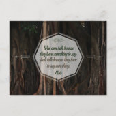 プラト感動的引用文「賢人が話す」 ポストカード (正面)