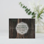 プラト感動的引用文「賢人が話す」 ポストカード (スタンド正面)