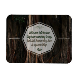 プラト感動的引用文「賢人が話す」柔軟 マグネット