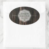 プラト感動的引用文「賢人が話す」 楕円形シール (バッグ)