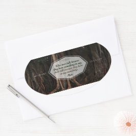 プラト感動的引用文「賢人が話す」 楕円形シール