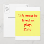 プラト素晴らし引用文 ポストカード (正面/裏面)