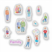 プラナーは子供の家族にシールを付ける シール (正面)