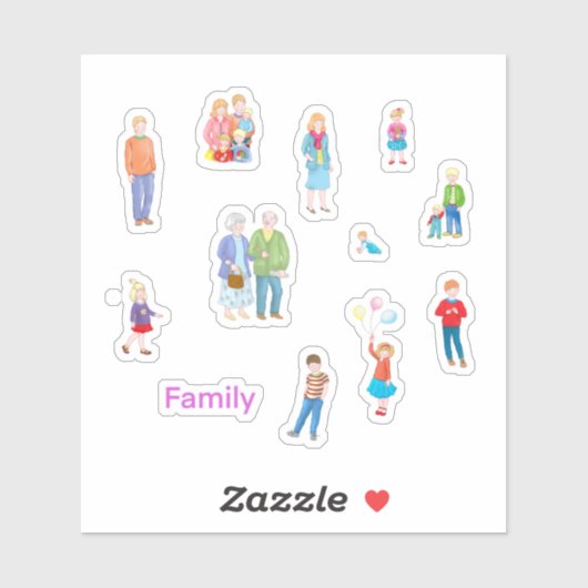 プラナーは子供の家族にシールを付ける シール (シート)