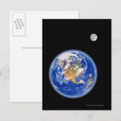 プラナー地球と月 ポストカード (正面/裏面)