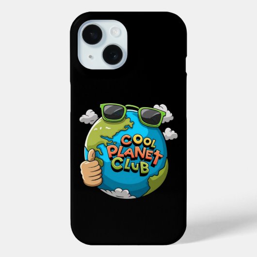 プラネクールットクラブエコiPhone 15ケースおもしろい地球 Case-Mate iPhoneケース (裏面)