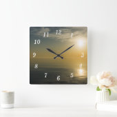 プラネタリウムサンライズウォールクロック スクエア壁時計 (ホーム)