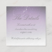 プラネタリウム・チュパ結婚ーの詳細Webサイトカード スクエア名刺 (裏面)