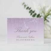 プラネタリウムChuppah結婚式RSVPカード サンキューカード (スタンド正面)