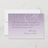 プラネタリウムChuppah結婚式RSVPカード サンキューカード (裏面)