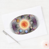 プラネタリマンダラオーバルステッカー 楕円形シール (封筒)