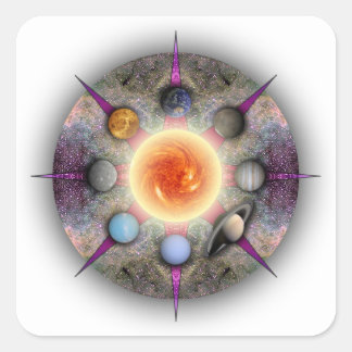 プラネタリマンダラ長方形ステッカー スクエアシール